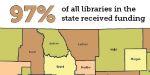 section of 2024-2025 state grants to libraries distribution map