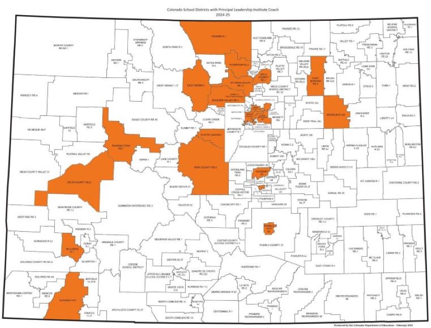 PLI Coaches Map for the 2024-2025 school year